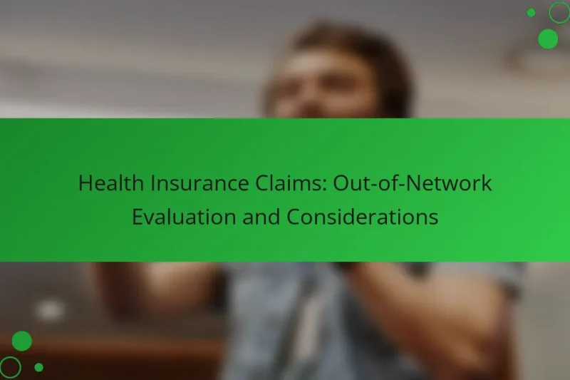 Egészségbiztosítási igények: Hálózaton kívüli értékelés és megfontolások