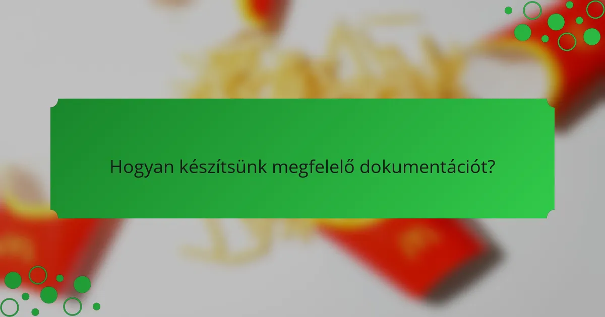 Hogyan készítsünk megfelelő dokumentációt?