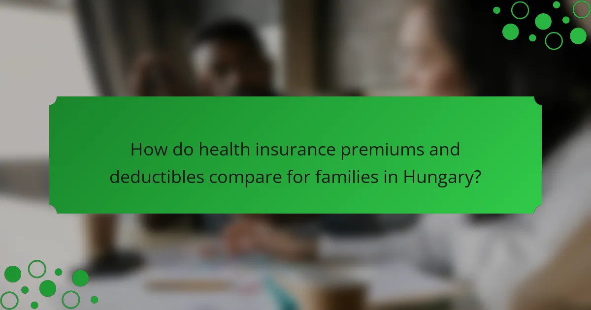 How do health insurance premiums and deductibles compare for families in Hungary?