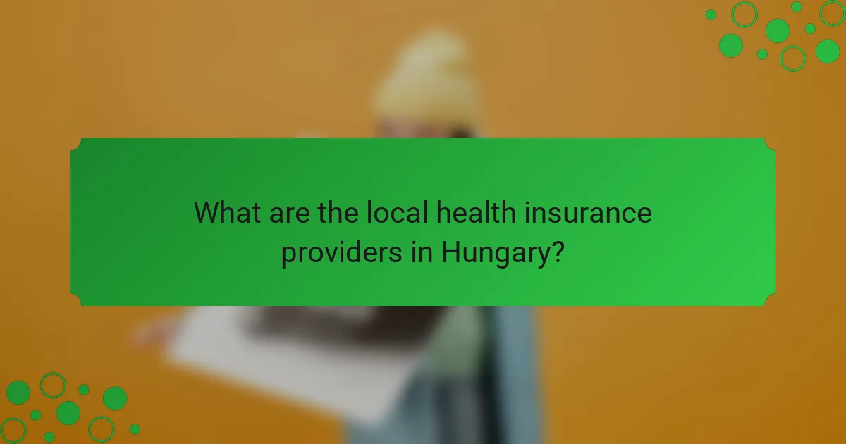 What are the local health insurance providers in Hungary?